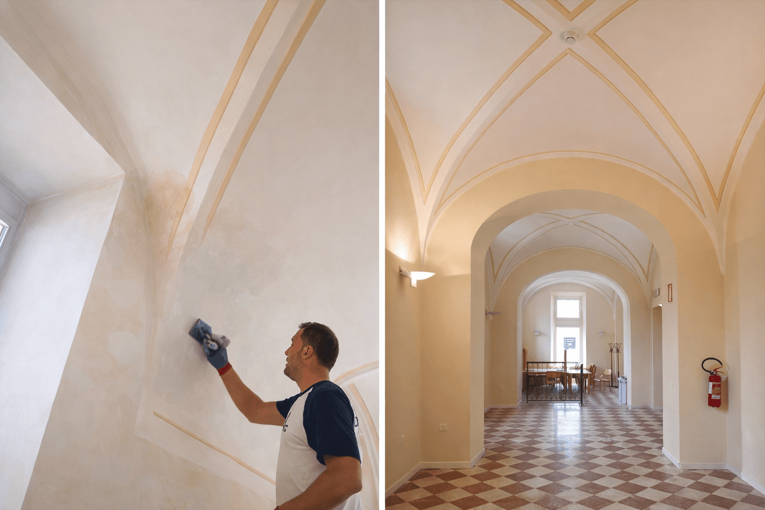 Ripristino pareti interne - Ospedale di San Daniele